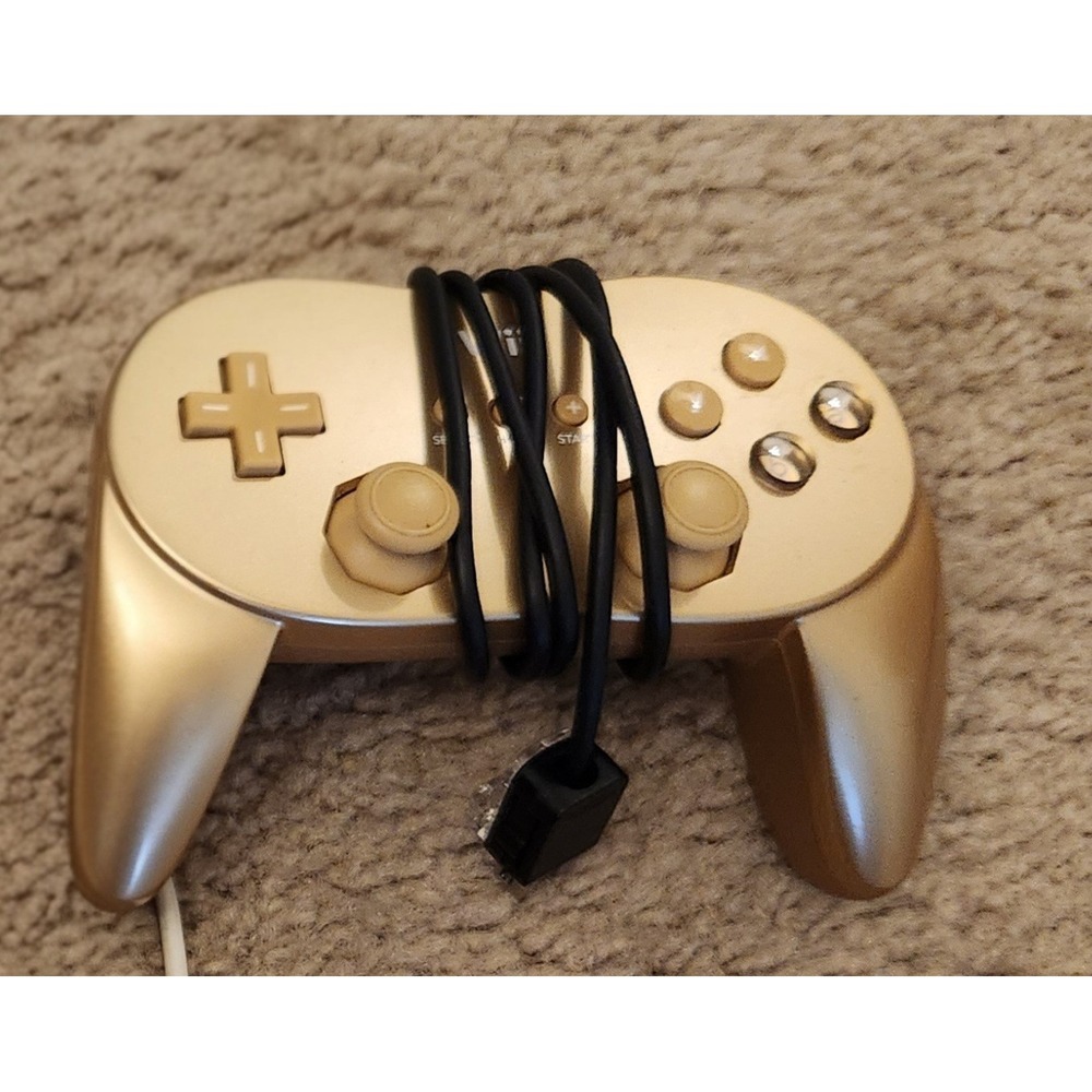 Gold Nintendo Wii Classic Controller Pro